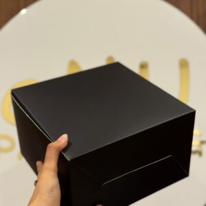 PLAIN CAKE BOX - BLACK (8/8/5")