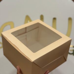 WINDOW CAKE BOX - CREME (10/10/5")