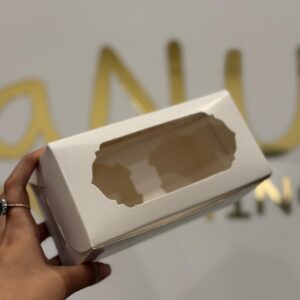 2 CUPCAKE BOX - WHITE (6/3/3")