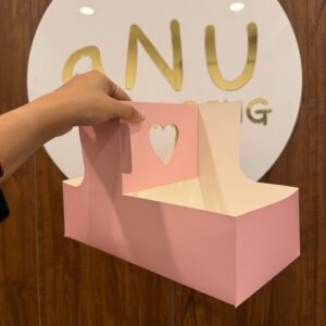 HEART FLAMINGO HAMPER BOX - PINK (12/6/4")