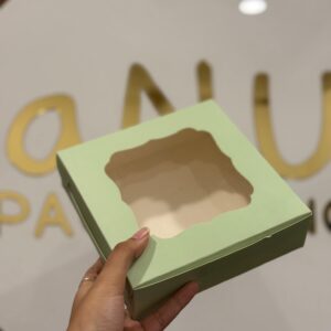 4 BROWNIE BOX - GREEN (6/6/1.75")