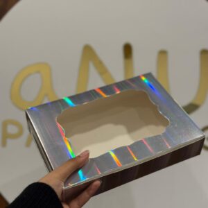 6 BROWNIE BOX - SILVER (9/6/1.75")