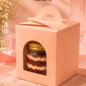 JAR BOX WITH HANDLE - PINK (3.5/3.5/3.5") - PACK OF 20 PCS