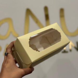 2 CUPCAKE BOX - PASTEL YELLOW (6/3/3")