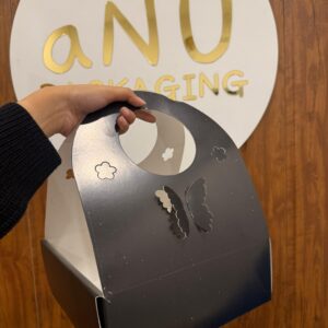 BLACK BASKET HAMPER BOX WITH CAVITY - BLACK