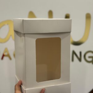 WINE/CONE BOX - WHITE (5.5/5.5/9")