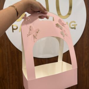 BUTTERFLY HAMPER BOX - PASTEL PINK (10/3.5/3.5")