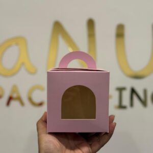 JAR BOX WITH HANDLE - PINK (3.5/3.5/3.5")