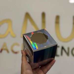 SINGLE CUP CAKE BOX - SILVER (3/3/3")