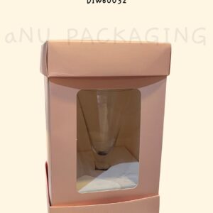 WINE/CONE BOX - PINK (5.5/5.5/9")