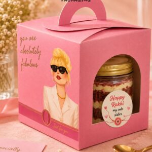 PRINTED LADY JAR BOX - 3.5/3.5/3.5" - PACK OF 20 PCS