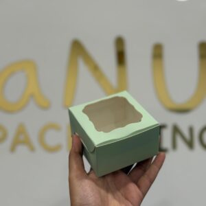 SINGLE BROWNIE BOX - GREEN (3/3/1.75")