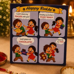 RAKHI 12 CHOCOLATE BOX - BLUE (7/7/2") - PACK OF 10 PCS