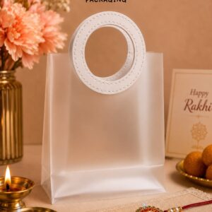 MATTE PVC BAG (LARGE) - WHITE (10.5/9/4.5") - PACK OF 20 PCS