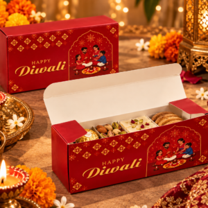 MINI DIWALI BOX - RED (4/1.25/2") - PACK OF 10 PCS
