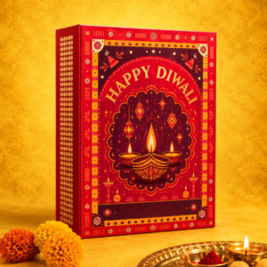 11/8/3 DIWALI MATCH BOX (PACK OF 10) ROYAL RED