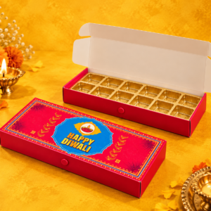 DIWALI 12 CAVITY CHOCOLATE/HAMPER BOX (11/4/1.5") - PACK OF 10 PCS (COMES WITHOUT CAVITY)