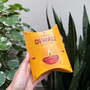 DIWALI COIN BOX - YELLOW (5.5/4.5/1.25") - PACK OF 10 PCS