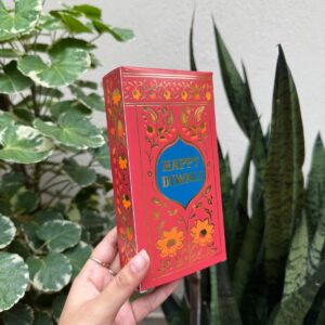 DIWALI MULTI PURPOSE BOX - RED (6.5/3.5/1.25") - PACK OF 10 PCS