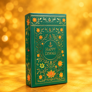 DIWALI MULTI PURPOSE BOX - GREEN (6.5/3.5/1.25") - PACK OF 10 PCS
