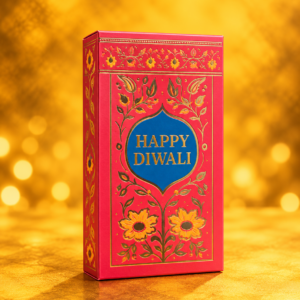 DIWALI MULTI PURPOSE BOX - RED (6.5/3.5/1.25") - PACK OF 10 PCS