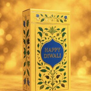 DIWALI MULTI PURPOSE BOX - YELLOW (6.5/3.5/1.25") - PACK OF 10 PCS